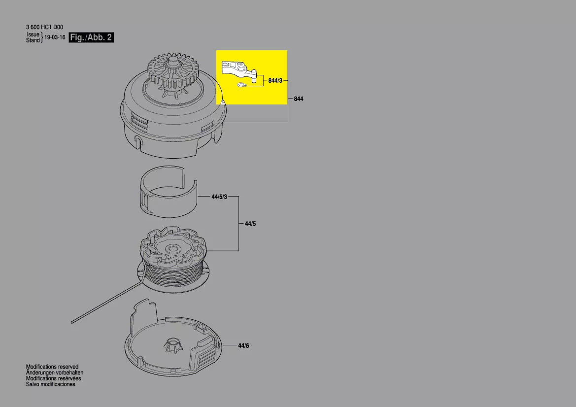 Pince porte-bobine réf. 1 607 000 DB9 Bosch